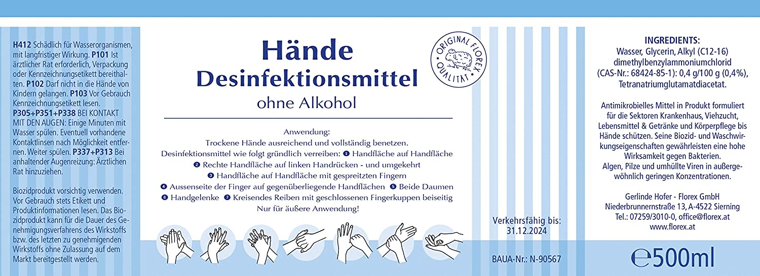 Händedesinfektionsmittel,250ml im Spender 9809-250