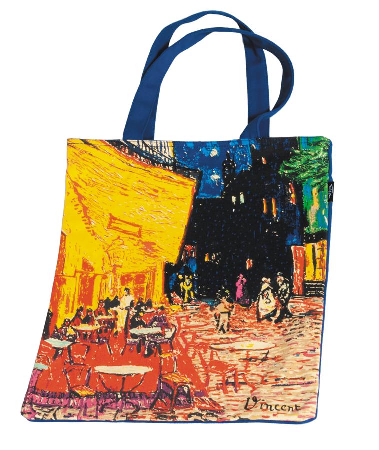 Fridolin Einkaufstasche, Van Gogh, Café de Nuit, Baumwolle, 40 x 34 cm  Nr. 40616