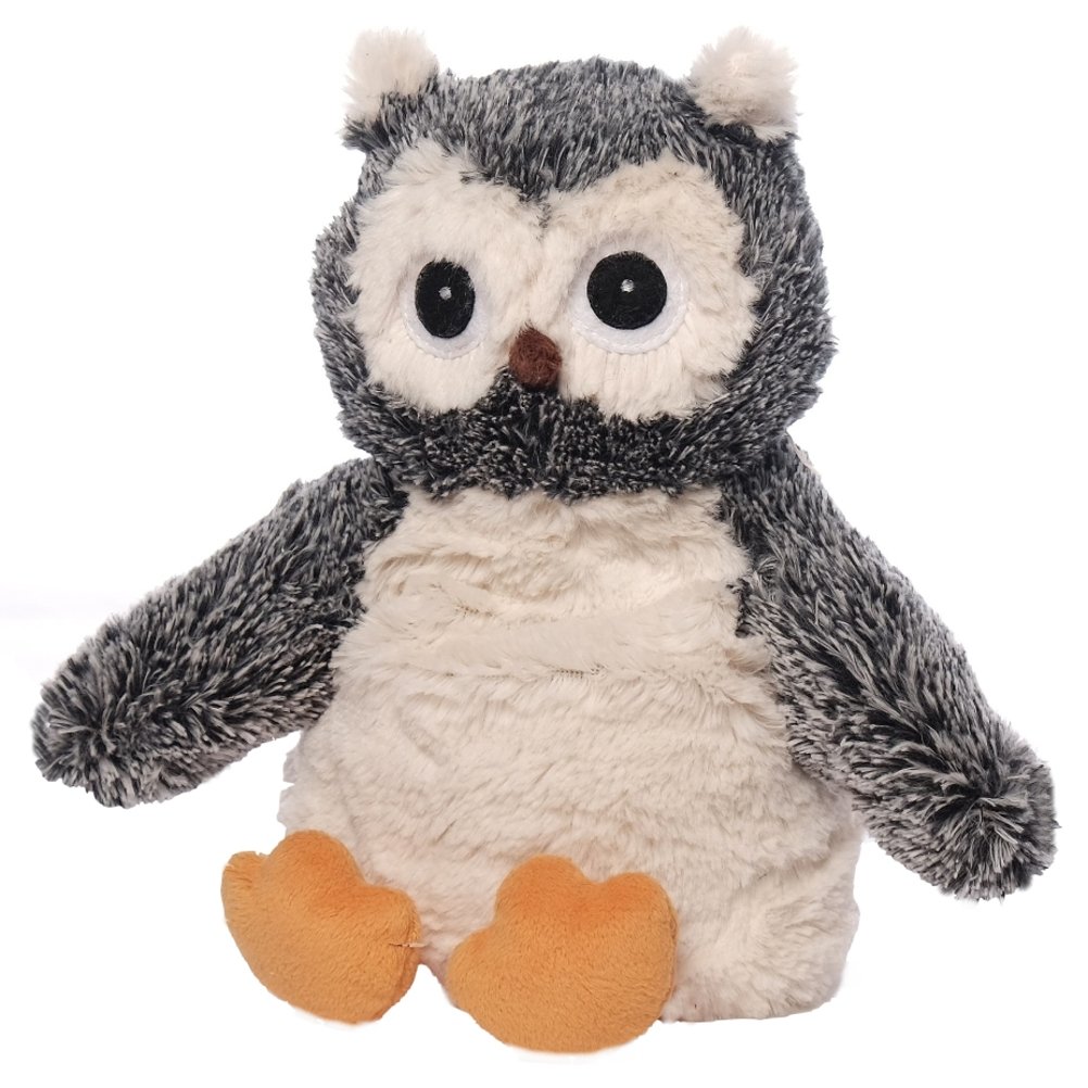 Inwolino 8754 - Wärmekissen Wärmetier Eule, schwarz/creme, Füllung herausnehmbar