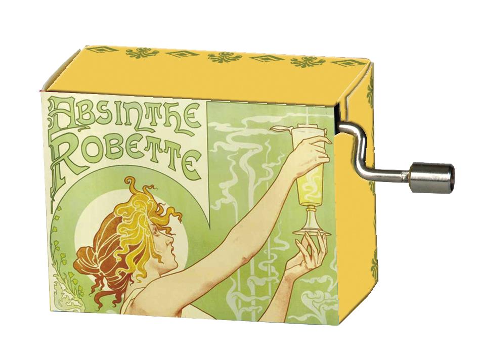 Fridolin Spieluhr, Entertainer, Absinthe Robette, Art Nouveau/Jugendstil Nr. 58274