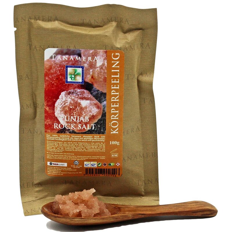 Tanamera® Rosa Kristallsalz Körperpeeling, 100g,