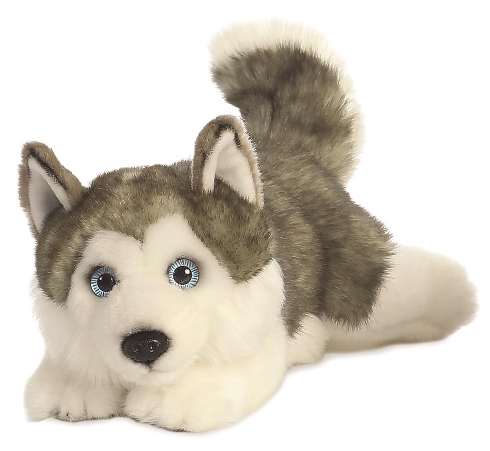 MiYoni Husky liegend Aurora World Stofftier Plüschtier 26263 grau