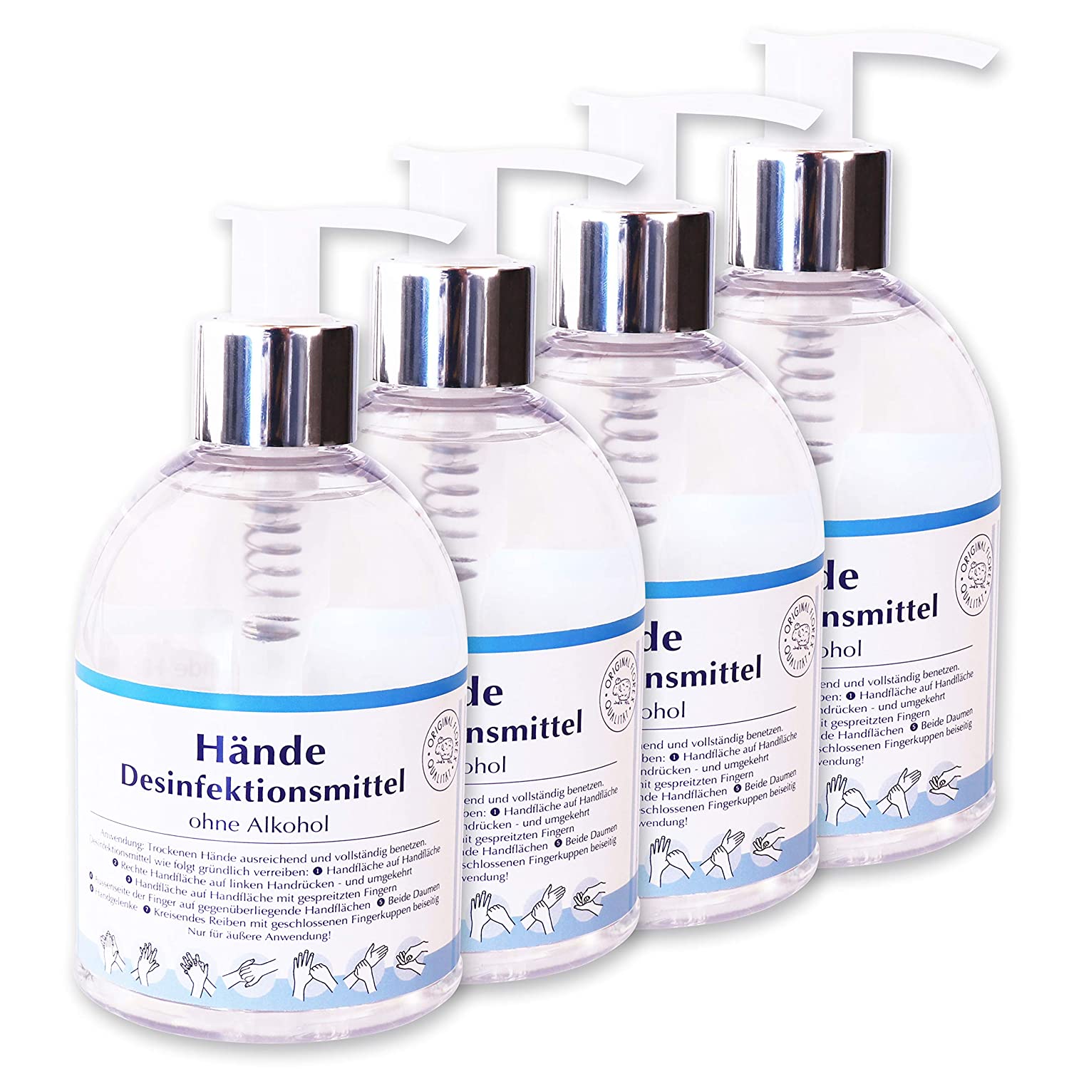 Händedesinfektionsmittel, 4x250ml im Spender